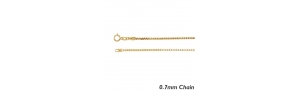 14K Yellow Gold  0 7mm Box Chain