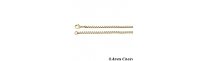 14K Yellow Gold 0 8mm Box Chain