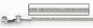 14K White Gold 1 0mm Round Snake