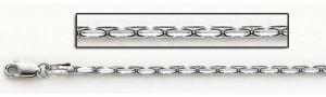 14K White Gold Coreanna Diamond Cut Chain