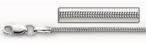 14K White Gold 0 9mm Round Snake Chain