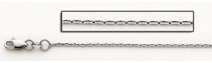 14K White Gold Diamond Cut Coreanna Chain