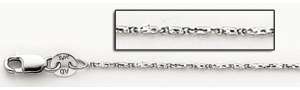 14K White Gold Raso Chain
