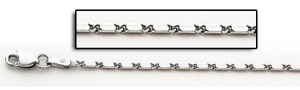 14K White Gold Lumachina Chain