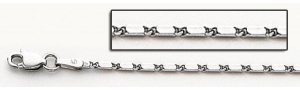 14K White Gold Lumachina Chain
