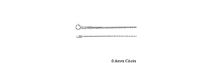 14K White Gold 0 6mm Lite Box Chain