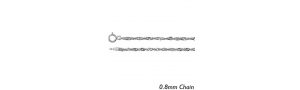 14K White Gold  8mm Singapore Chain
