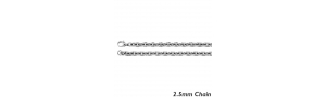 14K White Gold 1 8mm Rolo Chain