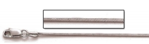 Sterling Silver 1 2mm Round Snake Chain