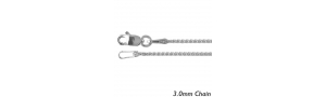 Sterling Silver 3 0mm Diamond Cut Wheat Chain