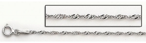 Sterling Silver Diamond Cut Rope Chain
