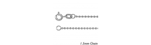 Sterling Silver 1 5mm Polished Bead Chain
