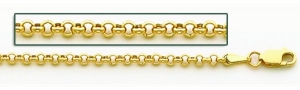 14K Yellow Gold Rolo Chain 2 50
