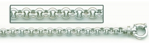 14K White Gold Rolo Chain 8 0 MM Thick
