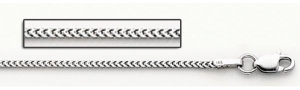 14K White Gold Franco Figaro Chain