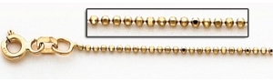 14K Yellow Gold Bead Chain 1 2 MM Thick