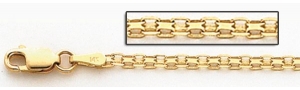 14K Yellow Gold Bismark Chain 2 3 MM Thick
