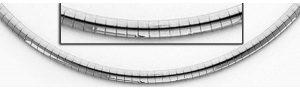 14K White Gold Omega Chain