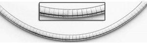 14K White Gold Omega Chain