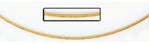 14K Yellow Gold Wire Cable Collar Chain