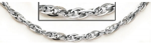 14K White Gold Bizantine Chain 6 0 MM Thick