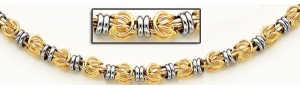 14K Two Tone Gold Bizantine Chain 8 0 MM Thick