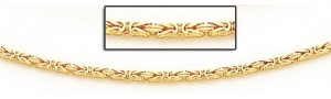 14K Yellow Gold Bizantine Chain 2 0 MM Thick