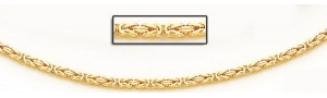 14K Yellow Gold Bizantine Chain 3 0 MM Thick