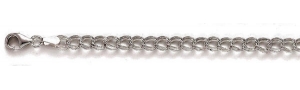 Sterling Silver Charm Bracelet 5MM Thick