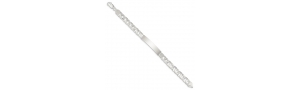 Sterling Silver Fancy Link ID Bracelet