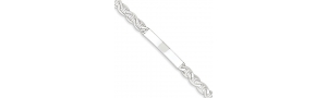 Sterling Silver Polished Engraveable Anchor Link ID Bracelet