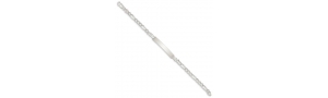 Sterling Silver ID Figaro Link 7 Inch Bracelet