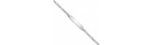 Sterling Silver Children s ID Bracelet with 6 Inch Chain