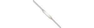 Sterling Silver Children s ID Bracelet with 6 Inch Chain