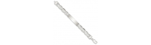 Sterling Silver Anchor Link ID Bracelet