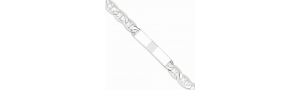 Sterling Silver Anchor Link ID Bracelet
