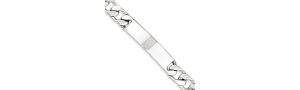 Sterling Silver Curb Link ID Bracelet