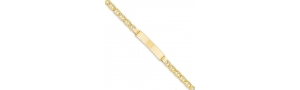 14k Yellow Gold Anchor ID Bracelet