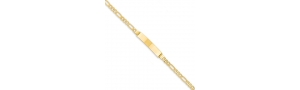 14k Yellow Gold Men s Figaro ID Bracelet