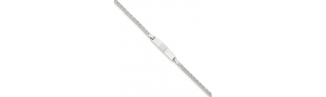 14k White Gold 8 inch Solid Polished Men s Anchor Link ID Bracelet