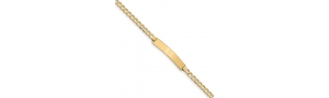14k Yellow Gold Curb Link 4 75mm Men s ID Bracelet