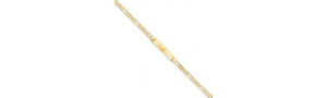 14k Yellow Gold Figaro Link ID Bracelet