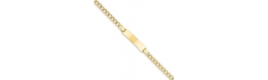 14k  Yellow Gold Curb Link 4 75mm Woman s ID Bracelet