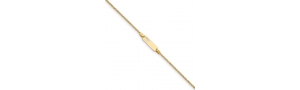 14k Yellow Gold Child s ID Butterfly Bracelet