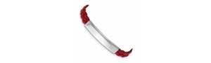 Sterling Silver Women s Red Braided Leather Bracelet