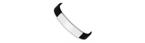 Sterling Silver Women s Black Rubber ID Bracelet