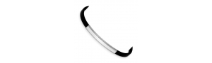 Sterling Silver Black  Woman s Rubber Bracelet