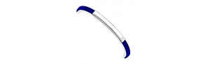 Sterling Silver Blue Woman s Rubber Bracelet