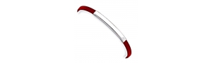 Sterling Silver Red Women s Rubber Bracelet
