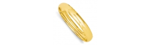 14k Yellow Gold Women s High Polished Hinged Bangle Bracelet